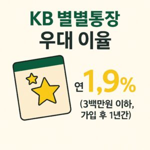 kb 별별통장 우대이율