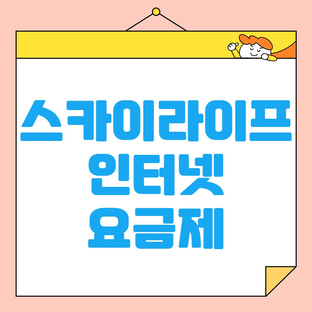 스카이라이프 인터넷 100메가, 200메가, 500메가, 1기가 요금제 사은품 등 총정리
