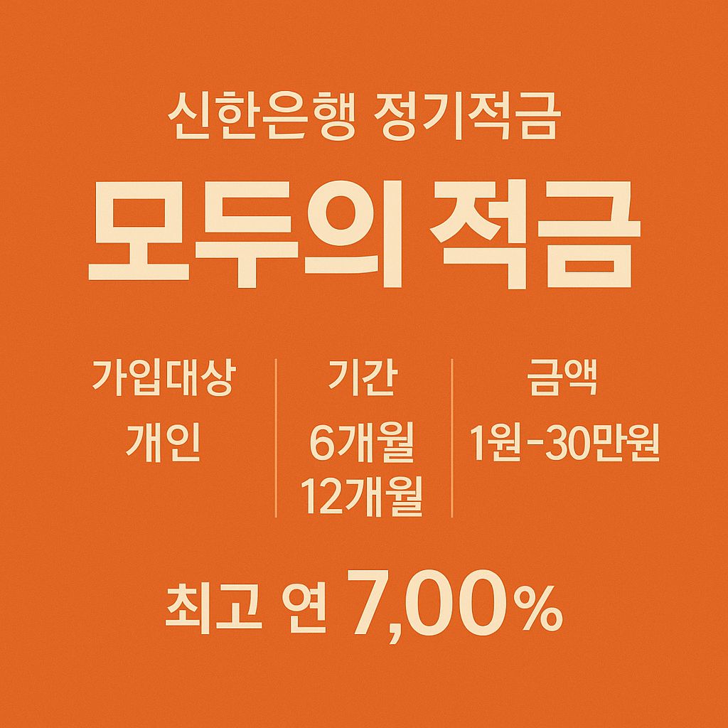 신한은행 정기적금 모두의 적금 가입대상, 기간, 금액, 금리 등 총정리