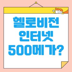 헬로비전 인터넷 500메가