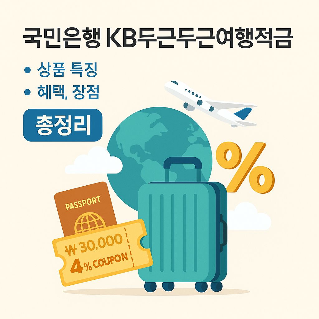 국민은행 KB두근두근여행적금 특징, 혜택, 장점 등 총정리