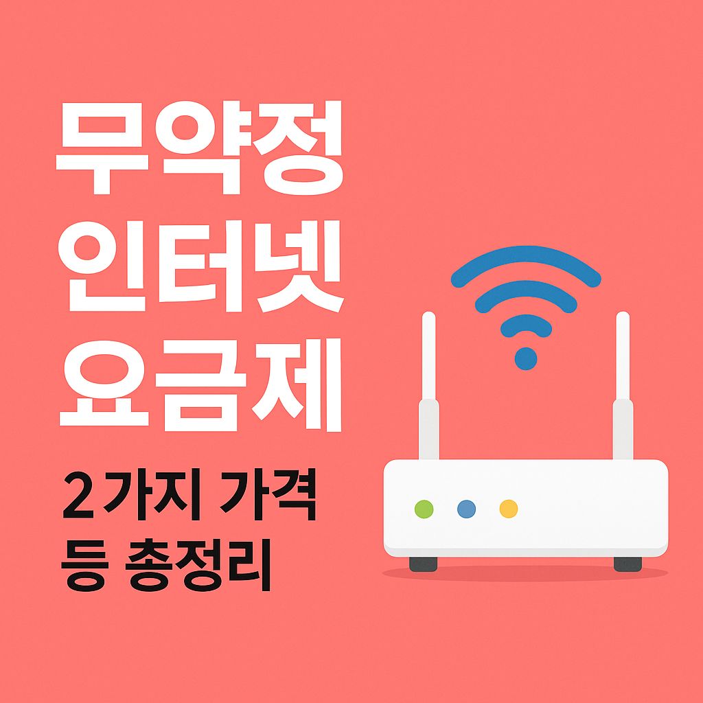 무약정 인터넷 요금제 2가지 가격 등 총정리