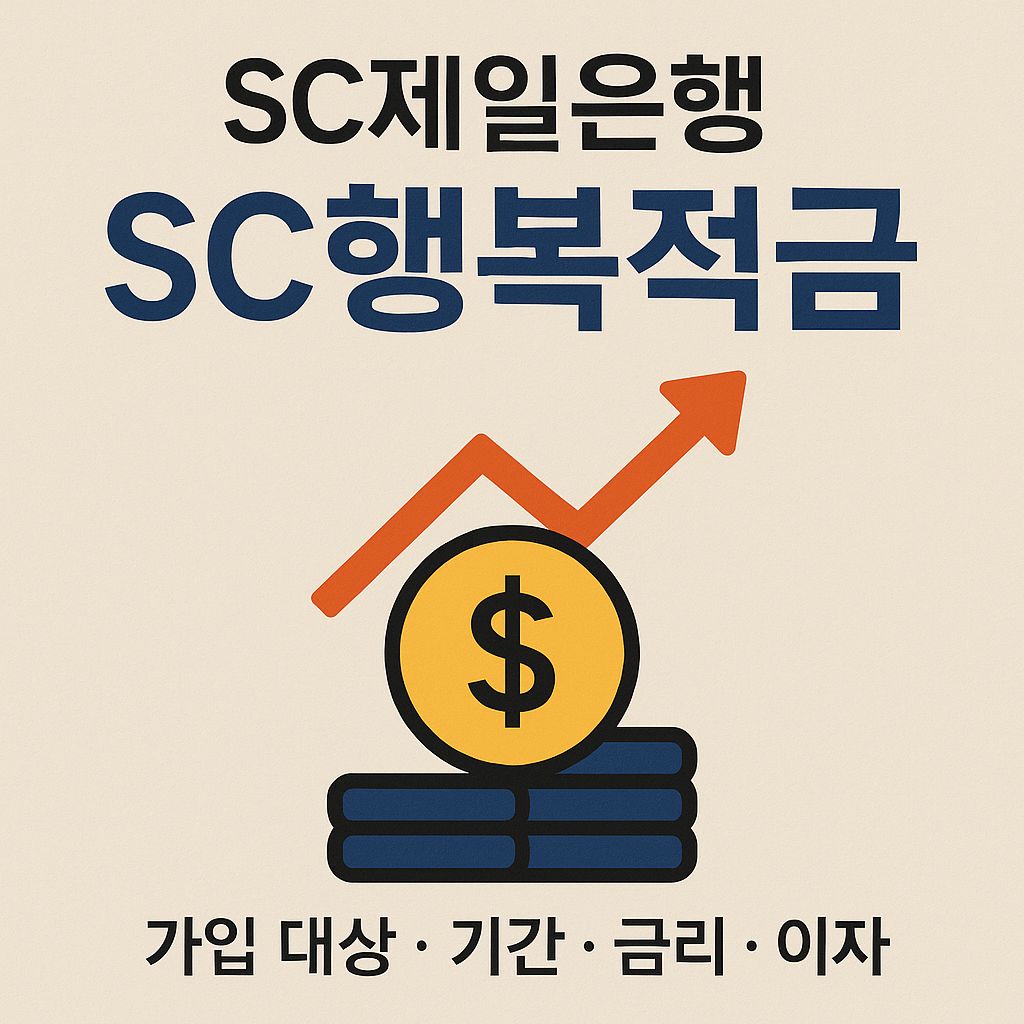 SC제일은행 SC행복적금 가입 대상, 기간, 금리, 이자 등 총정리