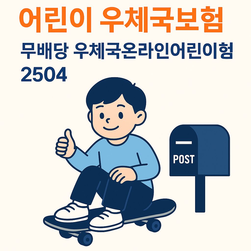 어린이 우체국보험 무배당 우체국온라인어린이보험 2504 가입나이, 보험기간, 가입한도, 보장내용 등 총정리