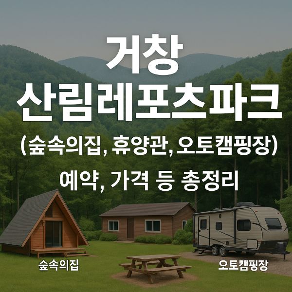 거창산림레포츠파크 (숲속의집, 휴양관, 오토캠핑장) 예약, 가격 등 총정리