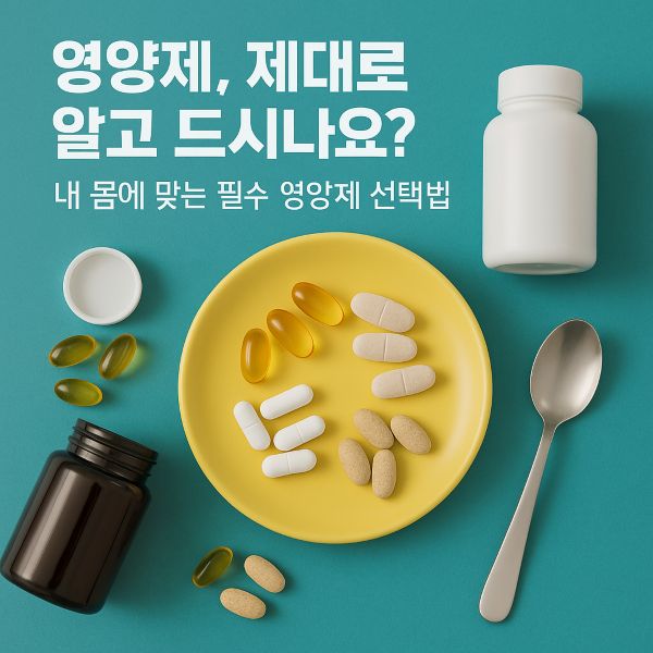 영양제, 제대로 알고 드시나요 내 몸에 맞는 필수 영양제 선택법