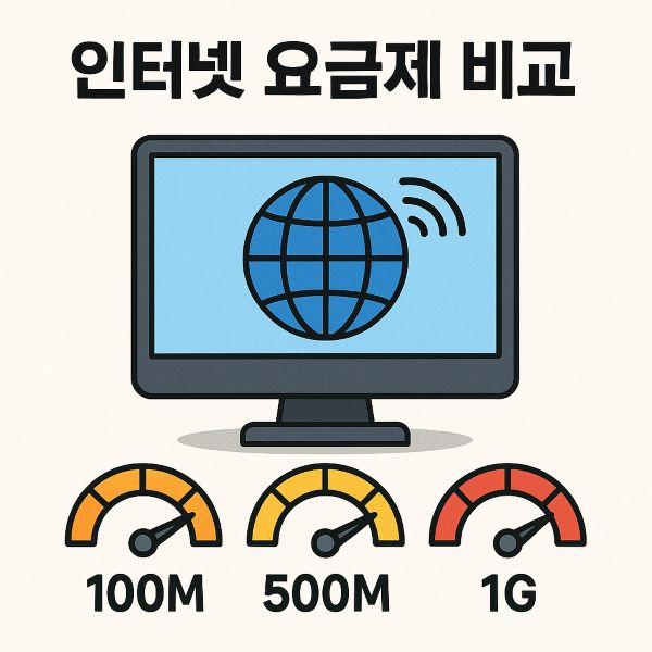 인터넷 요금제 비교 (100M, 500M, 1G)
