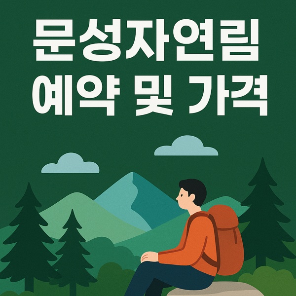 문성자연휴양림 예약 및 가격, 시설 이용 꿀팁까지 완벽 정리