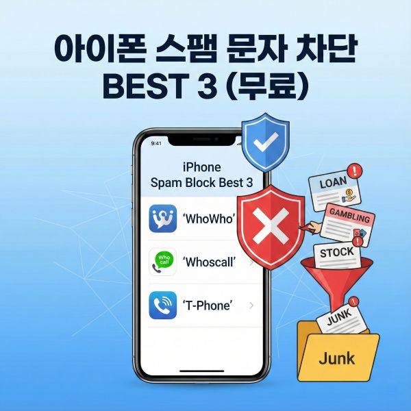 아이폰 스팸 문자 차단 앱 다운로드 순위 BEST 3