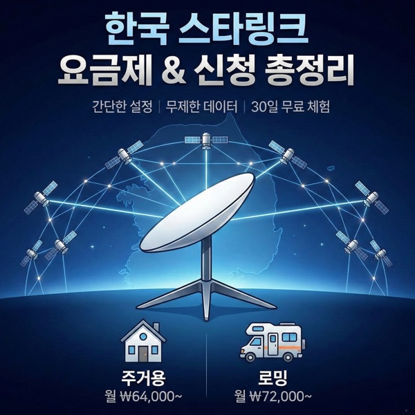 한국 스타링크 요금제 가격 및 설치비, 신청 방법 총정리